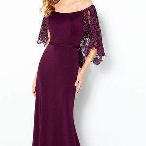 Cameron Blake Mother of the Bride Dress Eggplant In Size 18